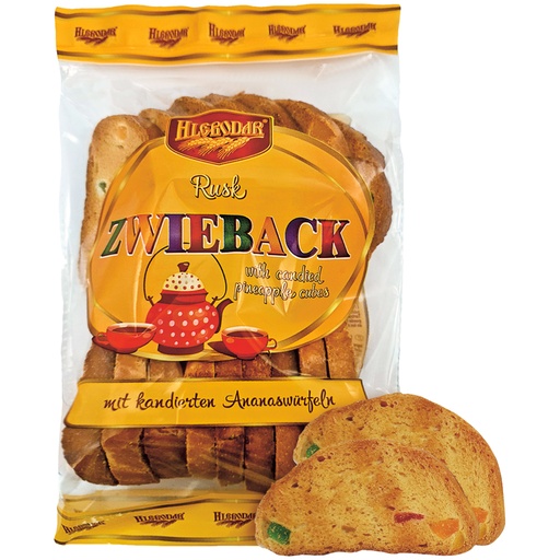 HLEBODAR - Zwieback met gekonfijte ananasblokjes (12%)