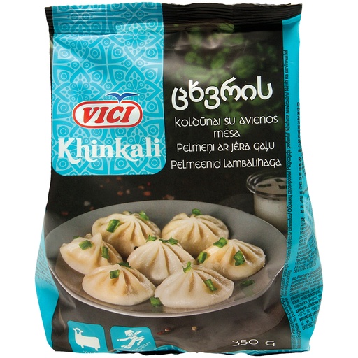 Deegwaren met lamsvlees "Khinkali", voorgekookt, diepgevroren