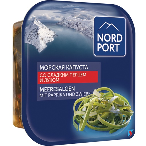 Морская капуста маринованные с паприкой и луком