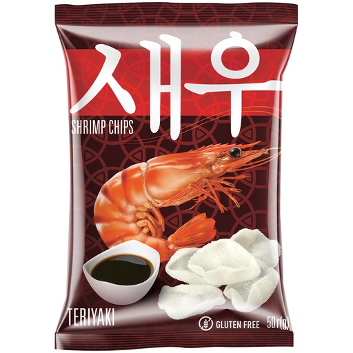 SHRIPS Chips van tapiocazetmeel 57% met garnalen 7,5%, met t