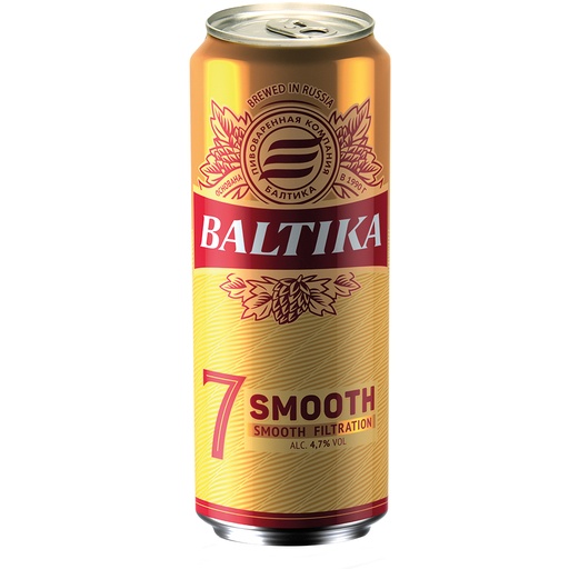 Licht tapbier "Baltika Smooth Nr.7", 4,7% vol.