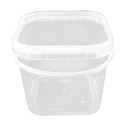 Containerset. 50 stuks van 1000 ml, plastic vierkant