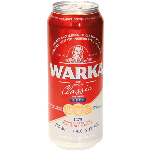 Пиво "Warka" 5,2% алк.
