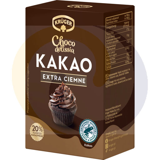 Экстра темный какао 20% 80г Крюгер