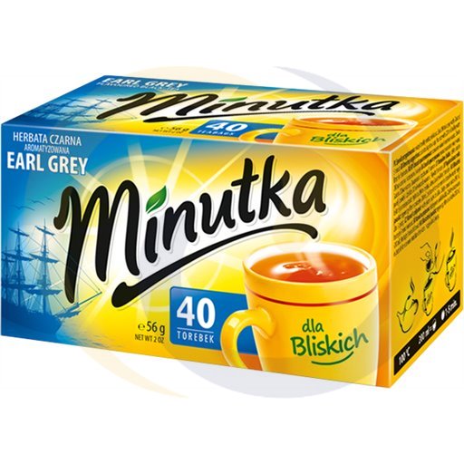 Минутка Эрл Грей черный чай 56 г (40 чайных пакетиков)