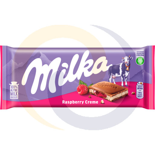 Milka Raspberry Creme chocolade 100g