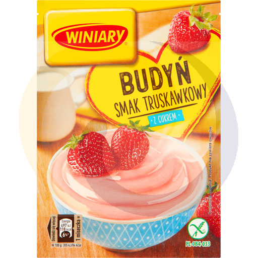 Winiary Aardbei Smaak Pudding met Suiker 60 g