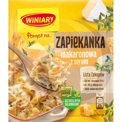 Winiary Idee voor ovenschotel met pasta en kaas 47g