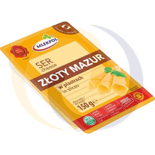 Сыр Mlekpol Złoty Mazur нарезка 150 г