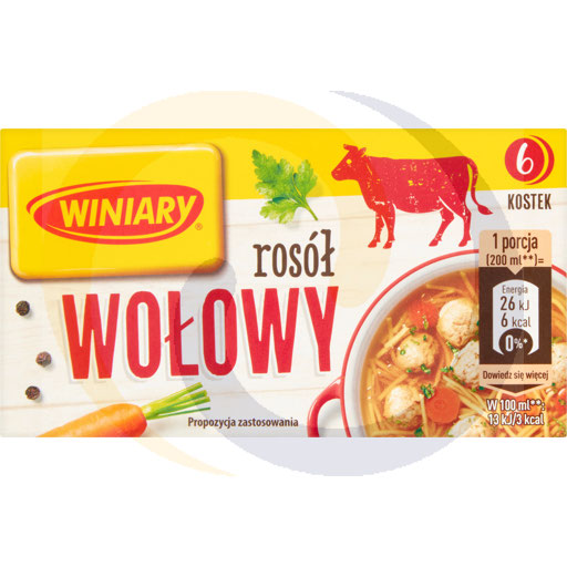 Winiary Runderbouillonblokjes 60 g (6 Stuks)