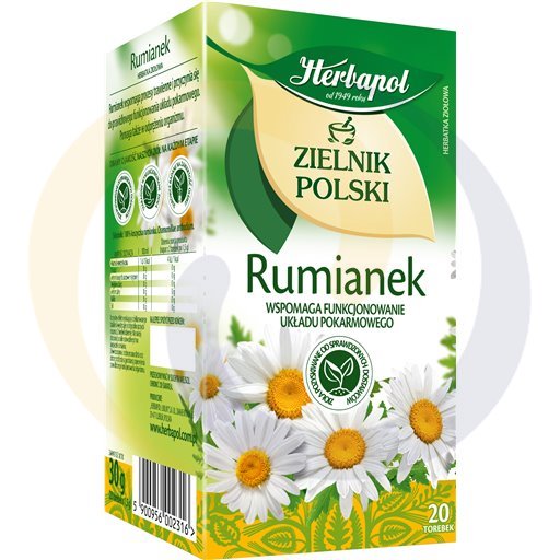 Травяной чай из ромашки Herbapol Zielnik Polski 30 г (20 x 1