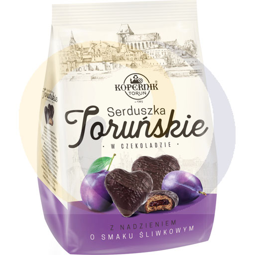 Peperkoek met pruimenvulling in chocolade 150g Kopernik