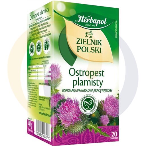 Травяной чай Herbapol Zielnik Polski Силибум Marianum 40 г (