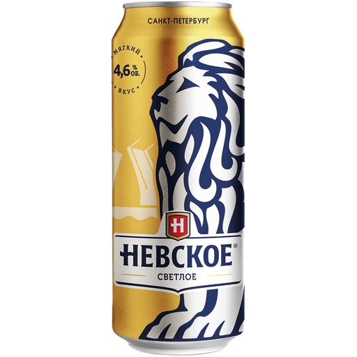 Licht bier "Nevskoye Svetloye", 4,6% vol.