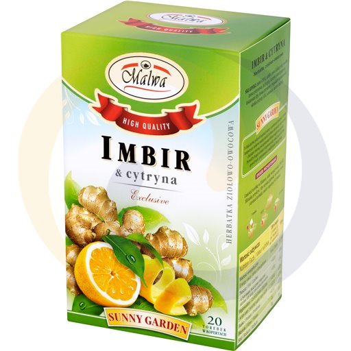 Malwa Sunny Garden Exclusieve Gember & Citroen Kruidenfruitthee 40 g 40 g (20 x 2 g)
