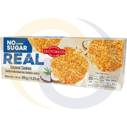 Real kokoskoekjes zonder suiker 120g