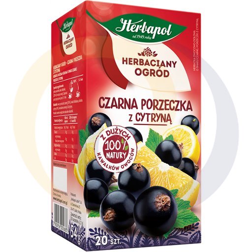 Herbapol Herbaciany Ogród Zwarte Bessen met Citroen Fruit Kruidenthee 54 g (20 x 2,7 g)