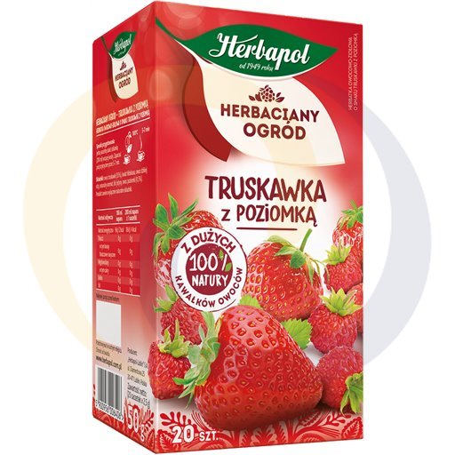 Herbapol fruit-kruidenthee aardbei met bosaardbei 50g