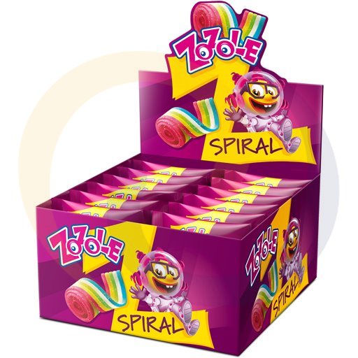 Zozole Spiral Raibnow Gekleurde Gelatine met Aardbeismaak
