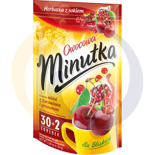 Minutka vruchtenthee kers, veenbes en granaatappel 64g