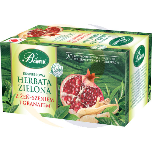 Bifix groene express-thee met ginseng en granaatappel 40g