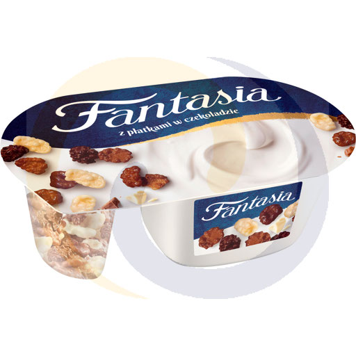 Fantasia yoghurt met chocoladevlokken. 102g / 12st Danone