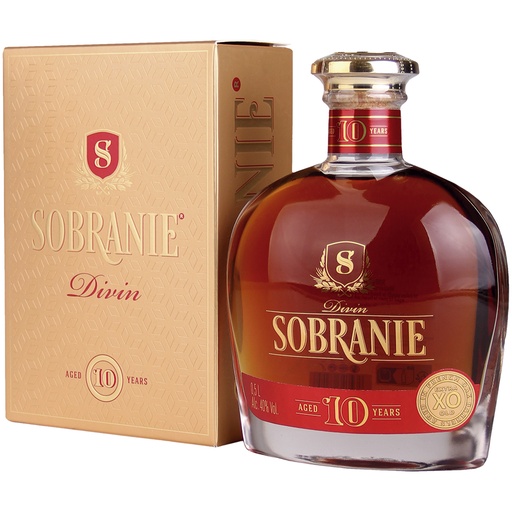 "SOBRANIE" brandy (Kognak) 10 jaar gerijpt in Franse eiken v