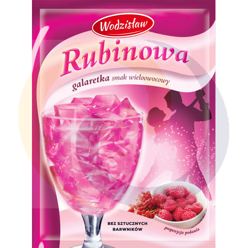 Многофруктовое желе рубинового цвета 71 г/20 шт Wodzisław