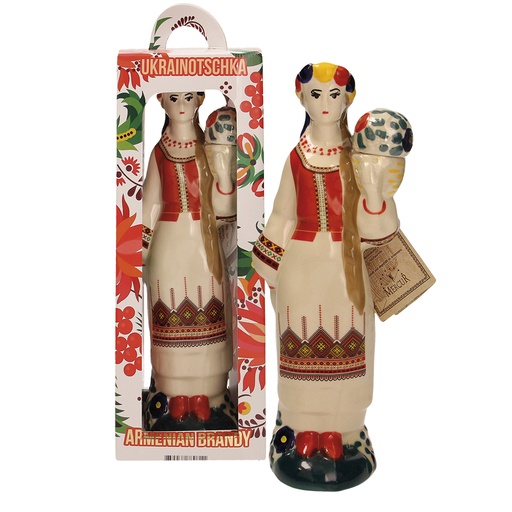 Armeens brandy "Ukrainotschka" keramiek in geschenkdoos, 40%