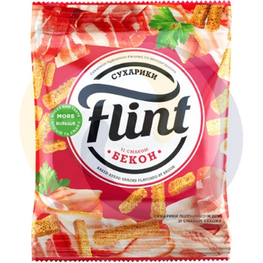 Пшенично-ржаные крекеры со вкусом бекона 70 г/22 шт. Flint
