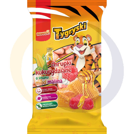 Tygryski maïschips honing-framboos 70g