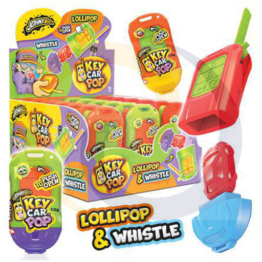 Johny Bee fluitlolly Sleutelauto Pop 10g