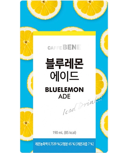 CAFFE BENE Frisdrank met Blauwe-ctroen Smaak 50x190ml