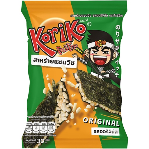 KORIKO Krokant Broodje Zeewier Gevuld met Krokante Rijst 24x