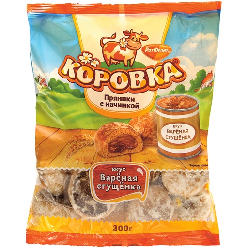 Пряники "Prjaniki Korovka" с кремовой начинкой (17%) со вкус