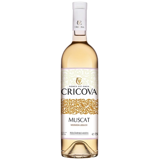 "CRICOVA" Muskaat Witte Wijn uit Moldavië, zoet