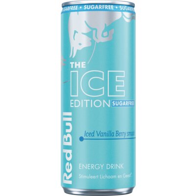 Energiedrank Ice Vanille Bessen, blik 250 ml, Red Bull