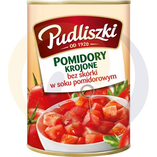 Pudliszki Gesneden Tomaten zonder Schil in Tomatensap 400 g