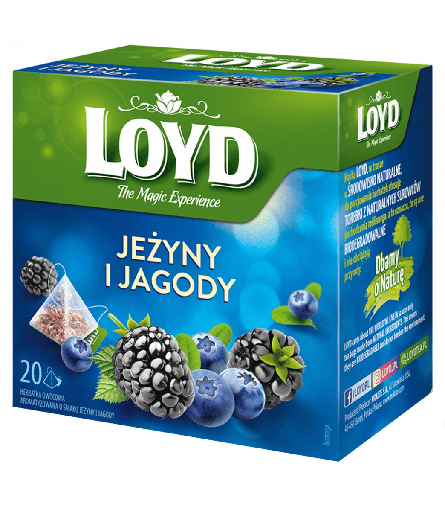 Loyd Geurende Fruitinfusie met Zwarte- en Blauwe Bes Smaak