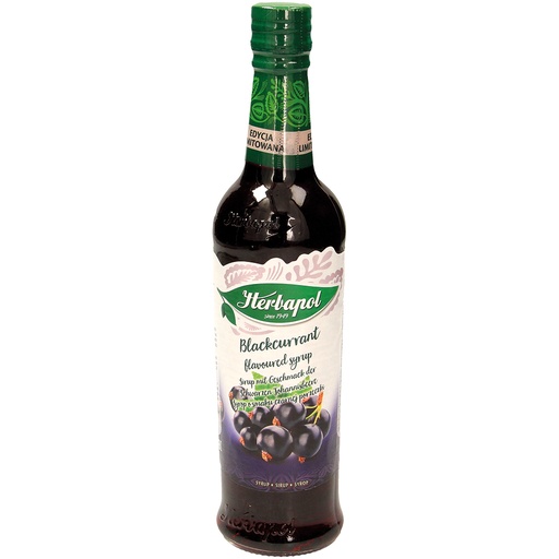 Siroop met zwartebessensmaak