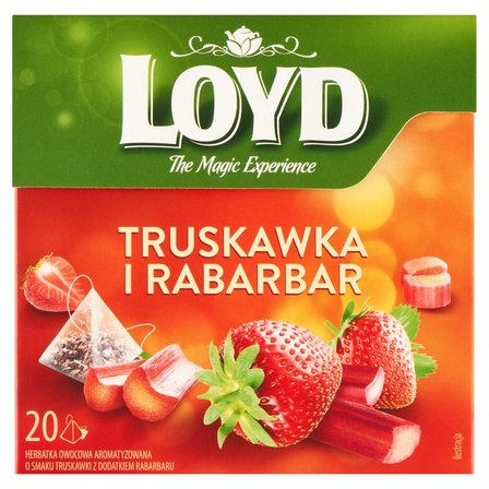 Лойд Клубника и Ревень Вкусный Фруктовый Чай 40 г (20 x 2 г)