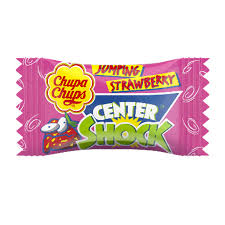 Chupa Chups Center Shock Aardbei Smaak Kauwgom