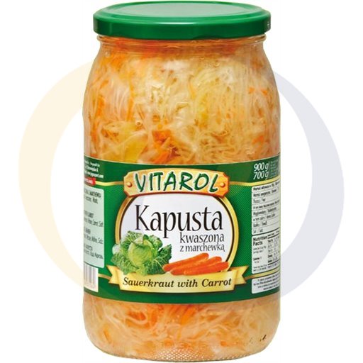 Квашеная капуста с морковью 900г / 8шт Витарол