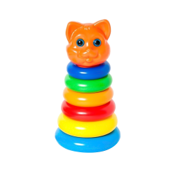 Stapelspeelgoed Kat Ø13cm, hoogte 25cm