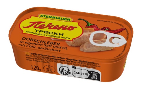 Heeklever in eigen sap en olie, met chili, gerookt