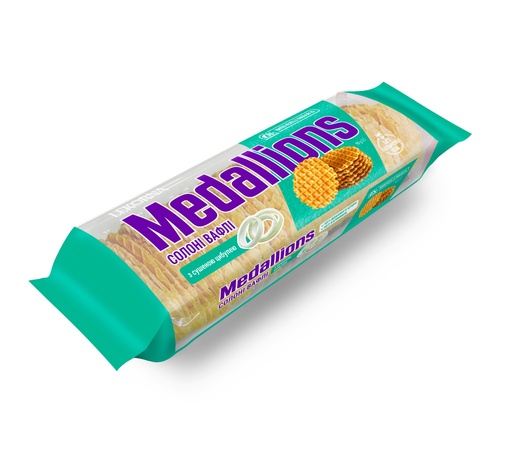 Gezouten wafelbladen "Medaillons" met gedroogde ui 2,9%