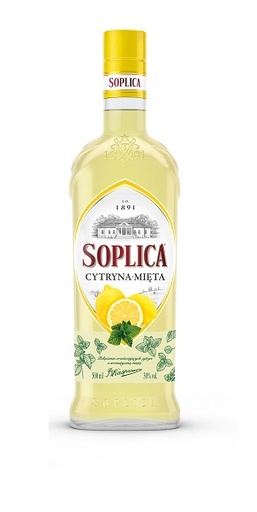 Soplica citroen-munt likeur alc. 28% 0,5l
