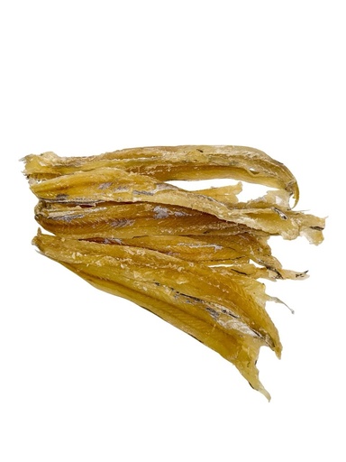 Snack van Blauwe Wittlingfilets, gezouten, gedroogd