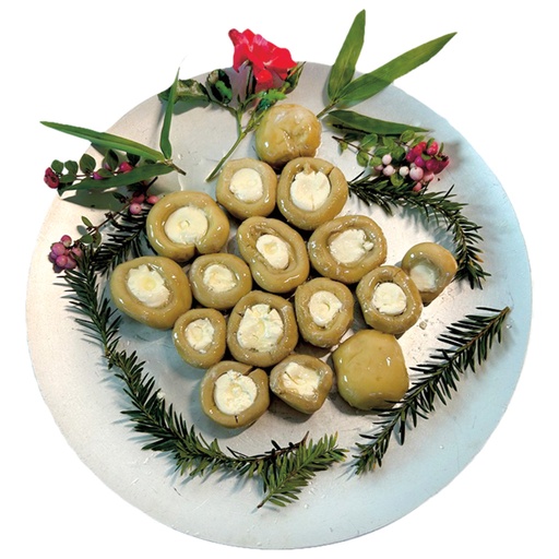 Грибы, фаршированные сливочным сыром