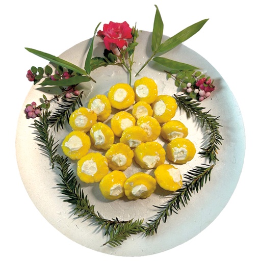 Мини-патиссоны с начинкой из сливочного сыра